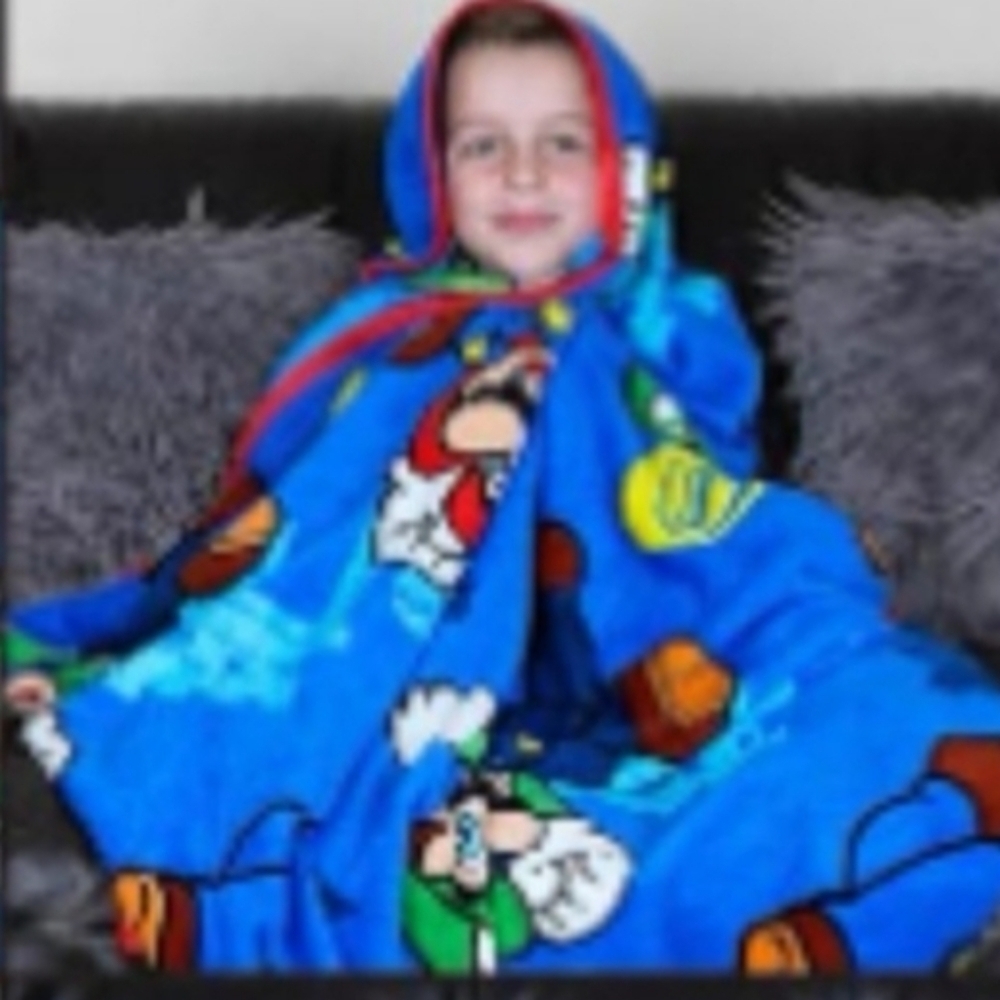 NEW !!!- Super Mario Plush Throw - Sz 50” x 60”